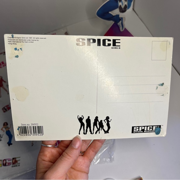 Vintage 90s Spice Girls Lot Gift-wrap Postcard Lollipop Tins Hat Mirror Pin Y2k - Picture 5 of 16
